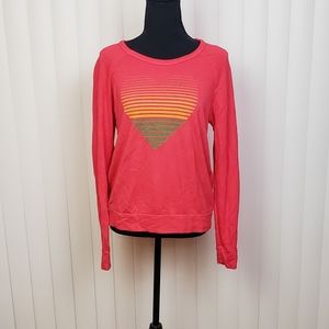 SUNDRY Red Heart Crewneck Lomg Sleeve Sweatshirt Size XS & Large